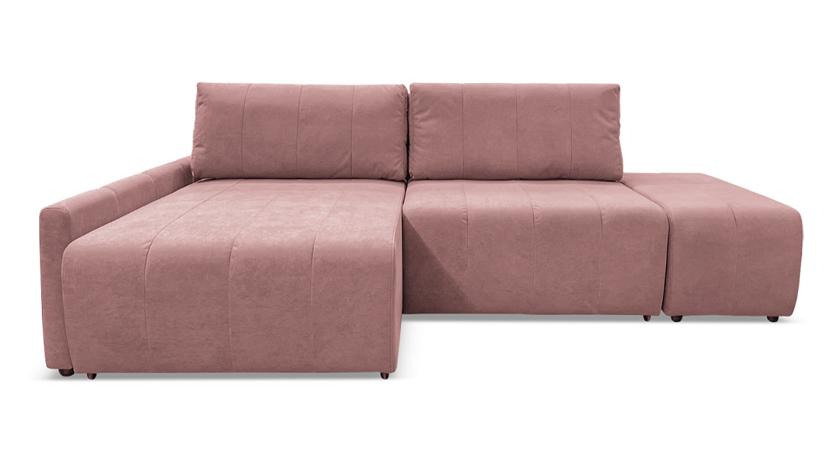 Угловой диван Оникс с пуфом Коралловый   велюр