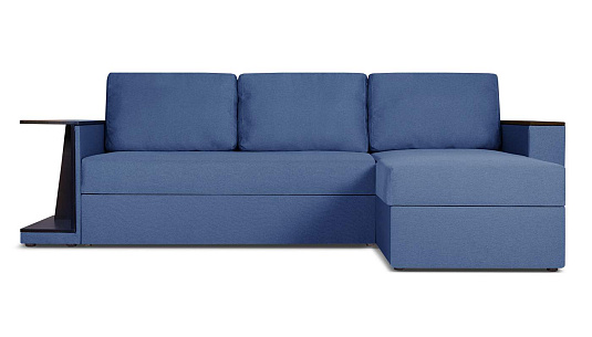 Диван угловой Берг Синий рогожка