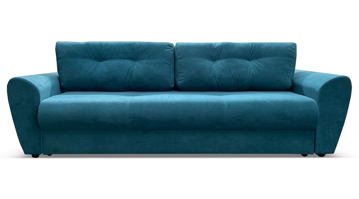 Прямой диван Амстердам Бирюзовый велюр