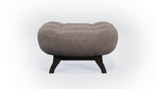 Космо пуф Бежево-серый велюр