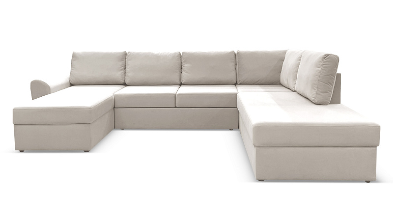 Большой П-образный диван Копенгаген с ящиком для белья