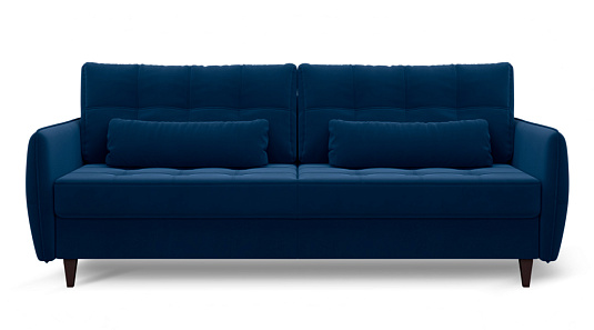 Диван прямой Ультра Синий велюр