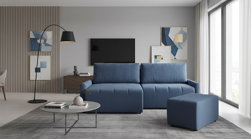 Угловой диван Оникс пуфом, рис.14