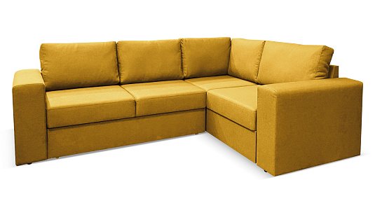 Угловой диван Лемвиг Горчичный